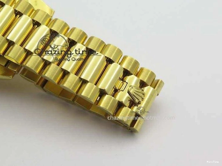 MiroTime 0219 DayDate 40mm BP-Maker 228238 YG Wrapped Gold Roman Dial (Fluted Bezel) On YG Bracelet ETA Attractive 3848